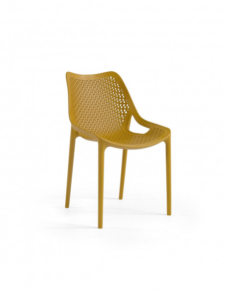 Silla BILL, apilable,  polipropileno blanco*