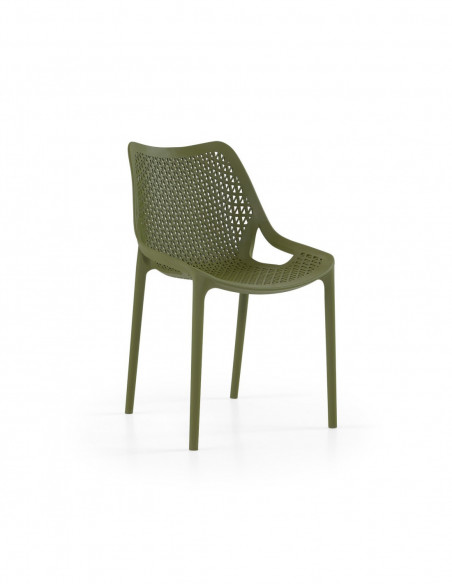 Silla BILL, apilable,  polipropileno blanco*