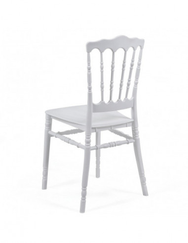 Silla WEDDING, apilable, polipropileno blanco