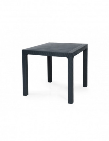 Mesa TROPICAL, ratán, polipropileno antracita,...