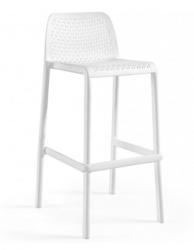 Taburete BILL, apilable, polipropileno blanco