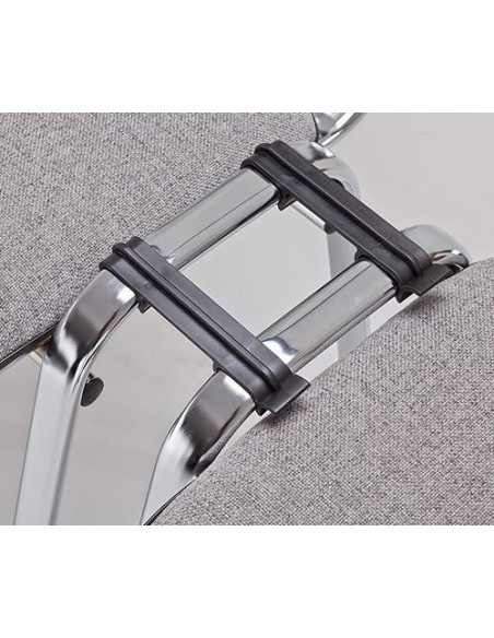 Silla NIZA NEW AM, chasis cromado, tejido A1, color negro*