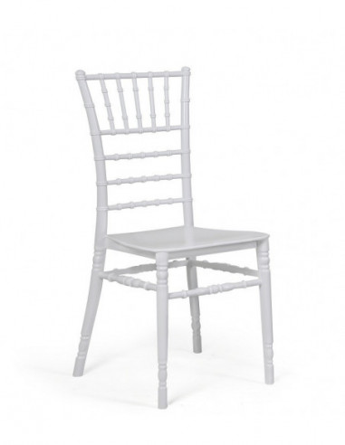 Silla CHIAVARI NEW, apilable, polipropileno blanco