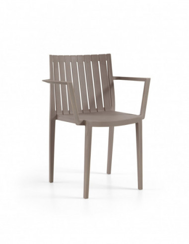 Sillón CHOPIN, apilable,  polipropileno blanco*