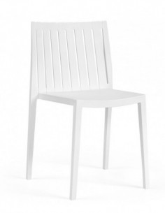 Silla CHOPIN, apilable,  polipropileno blanco