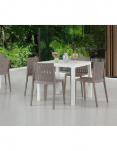 Silla CHOPIN, apilable,  polipropileno blanco 2