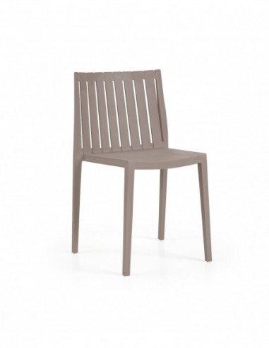 Silla CHOPIN, apilable,  polipropileno blanco