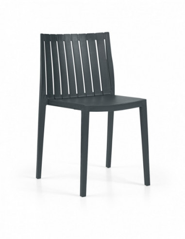 Silla CHOPIN, apilable,  polipropileno blanco