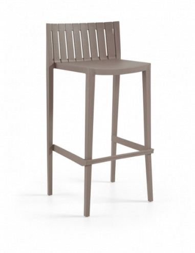 Taburete CHOPIN 99, apilable, polipropileno blanco