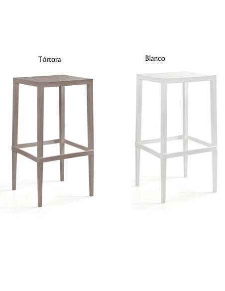 Mesa CHOPIN-103, apilable, polipropileno blanco, 50 x 50 x 103 cms