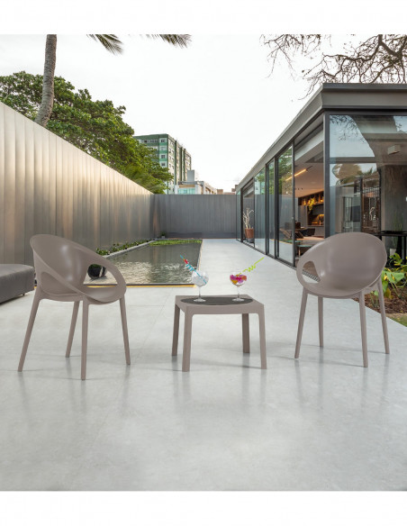 Silla COSMOS, apilable,  polipropileno blanco