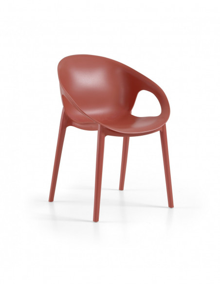 Silla COSMOS, apilable,  polipropileno blanco