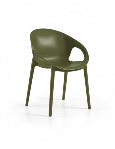 Silla COSMOS, apilable,  polipropileno blanco