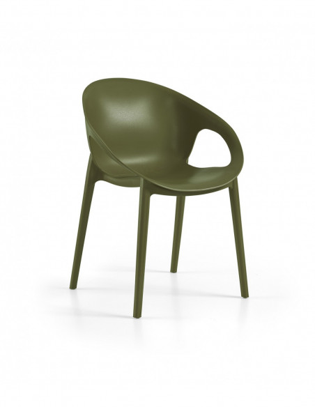 Silla COSMOS, apilable,  polipropileno blanco