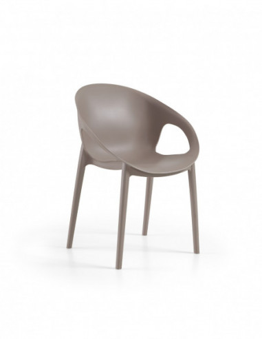 Silla COSMOS, apilable,  polipropileno blanco