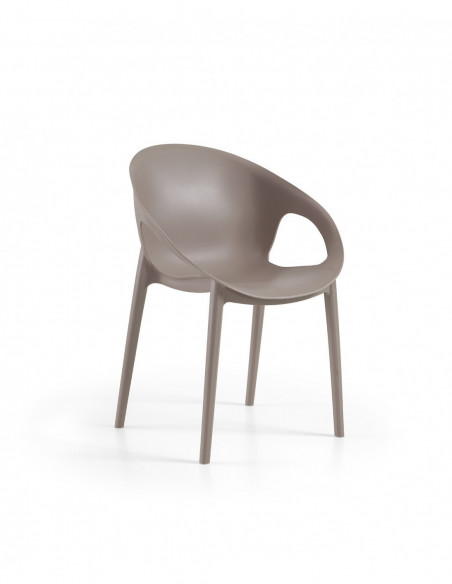 Silla COSMOS, apilable,  polipropileno blanco