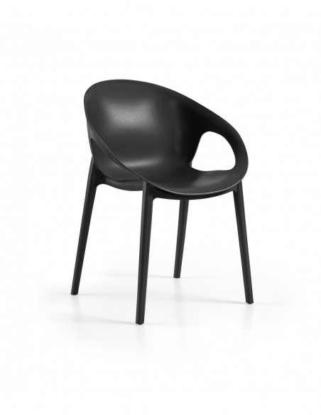 Silla COSMOS, apilable,  polipropileno blanco