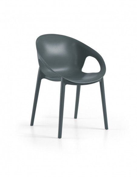 Silla COSMOS, apilable,  polipropileno blanco