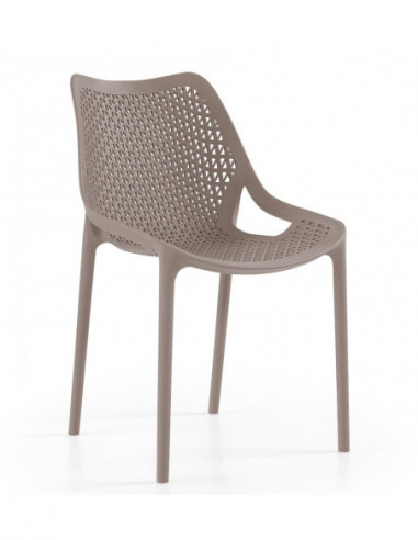 Silla BILL, apilable,  polipropileno tórtora