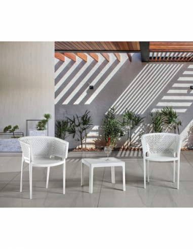 Sillón BILL, apilable,  polipropileno antracita