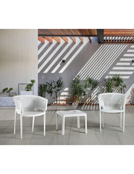 Sillón BILL, apilable,  polipropileno antracita