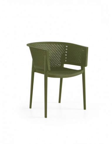 Sillón BILL, apilable,  polipropileno antracita