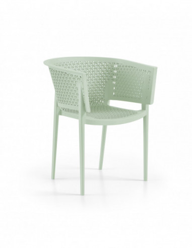 Sillón BILL, apilable,  polipropileno antracita