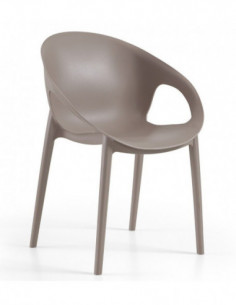 Silla COSMOS, apilable,  polipropileno tórtora