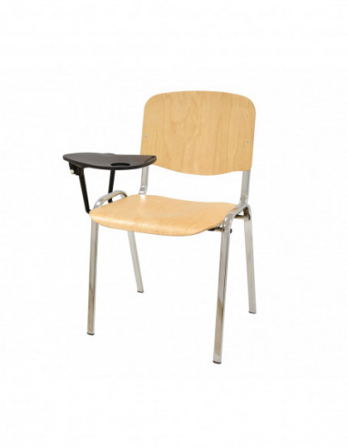 Silla NIZA NEW, chasis cromado, pala escritura,...