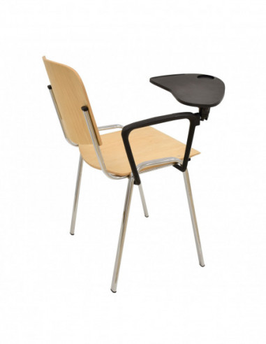 Silla NIZA NEW, chasis cromado, pala escritura,...