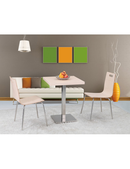 Base de mesa IPANEMA, acero inoxidable, base de 45 x 45 cms, altura 72 cms