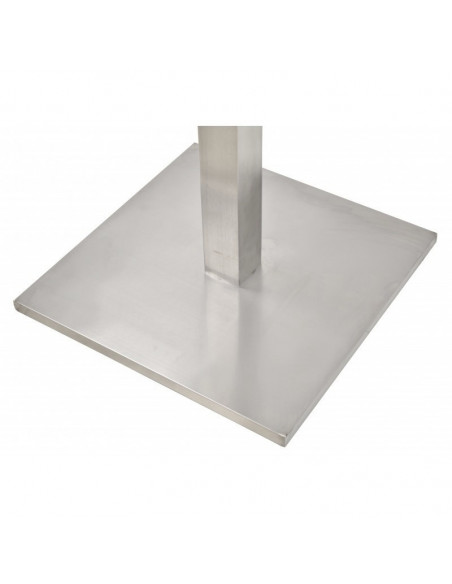 Base de mesa IPANEMA, acero inoxidable, base de 45 x 45 cms, altura 72 cms