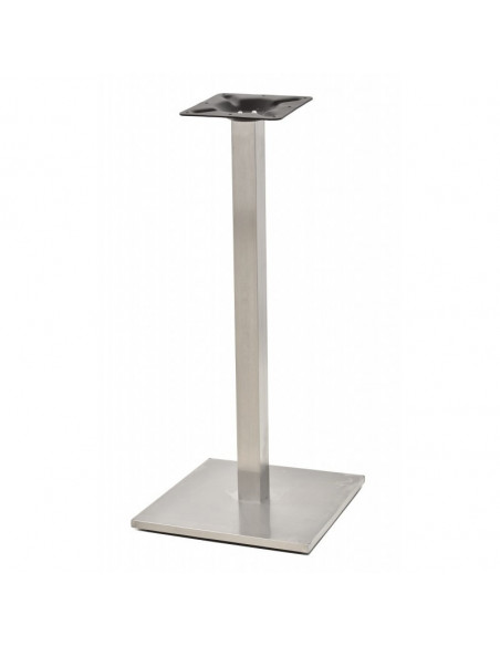 Base de mesa IPANEMA, alta, acero inoxidable, base de 45 x 45 cms, altura 110 cms
