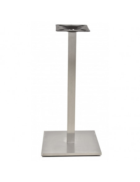 Base de mesa IPANEMA, alta, acero inoxidable, base de 45 x 45 cms, altura 110 cms