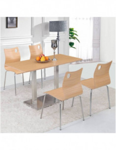 Base de mesa IPANEMA, acero inoxidable, base de 70 x 40... 2