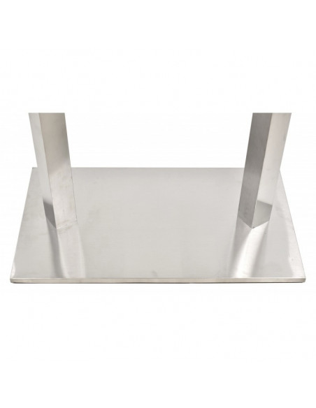 Base de mesa IPANEMA, acero inoxidable, base de 70 x 40 cms, altura 72 cms
