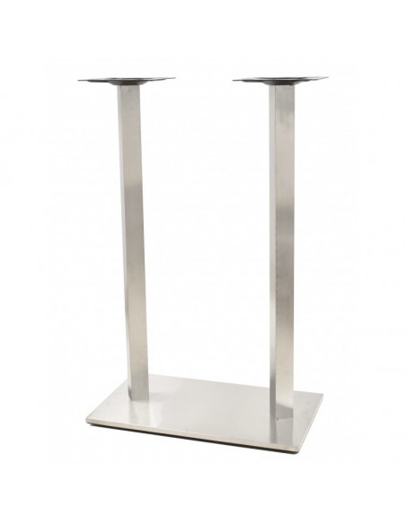 Base de mesa IPANEMA, alta, acero inoxidable, base de 70 x 40 cms, altura 110 cms