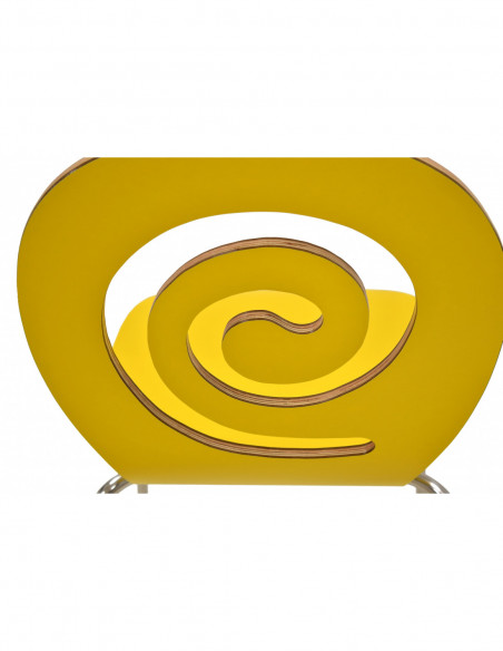 Silla PINSAPO, apilable, acero inoxidable, laminado amarillo