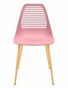 Silla UNCIBAY, metal, polipropileno rosa oscuro 2
