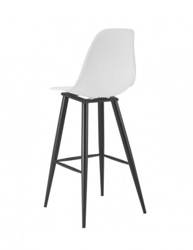 Taburete CLUNY, metal epoxi negro,...