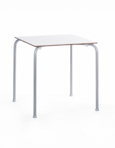 Mesa FERAY, apilable, epoxi plata, tablero fenólico...