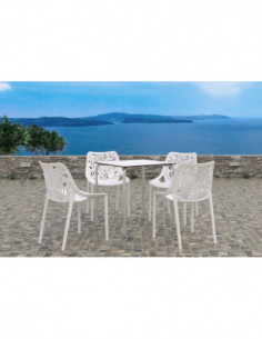 Mesa FERAY, apilable, epoxi plata, tablero fenólico... 2