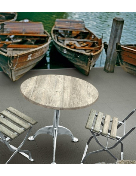 Tablero de mesa Werzalit-Sm, PONDEROSA BLANCO 178, 80 cms de diámetro*.