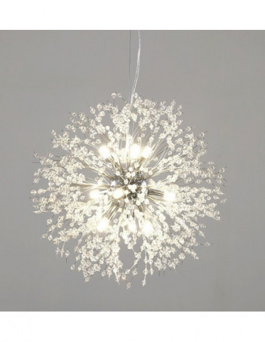 Lámpara FORNAX, colgante, metal, cristal