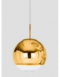 Lámpara KARIM, colgante, cristal, dorado - transparente,...
