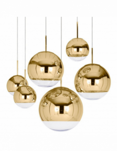 Lámpara KARIM, colgante, cristal, dorado - transparente,... 2