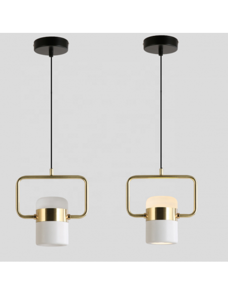 Lámpara ANTARES, colgante, metal, blanco