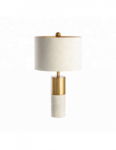 Lámpara NASHIRA, sobremesa, mármol blanco,...