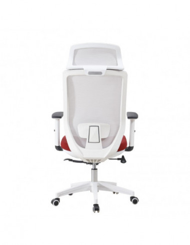 Sillón de oficina CLAYTON, blanco, malla gris,...