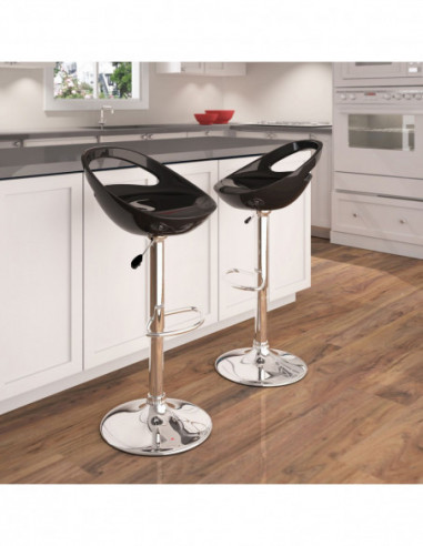 Taburete FLIT (M), cromado, abs negro